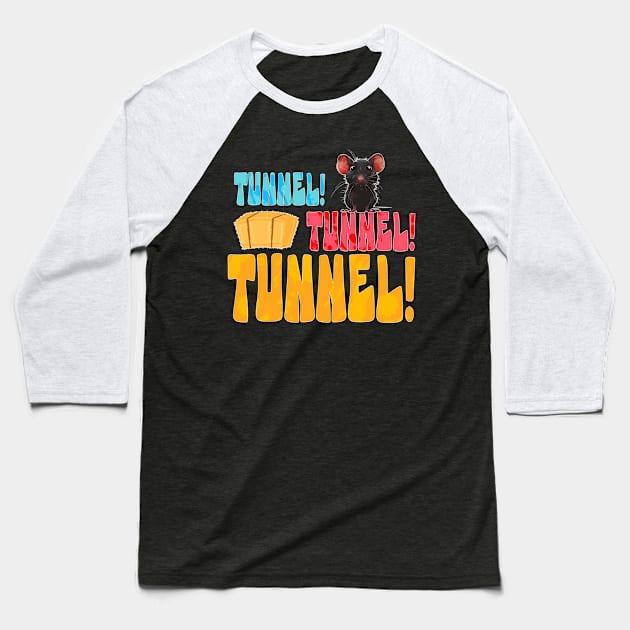 Tunnel! Tunnel! Barn Hunt Baseball T-Shirt by nonbeenarydesigns